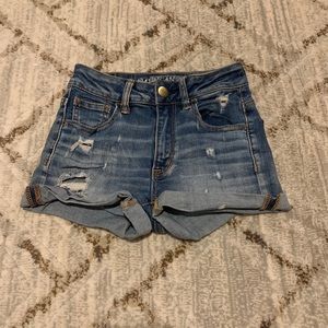 American Eagle Super Stretch Distressed Shorts